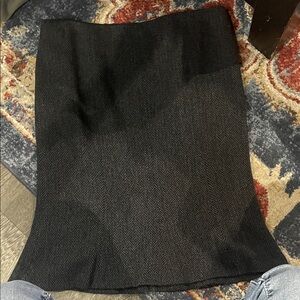 Lauren Ralph Lauren Charcoal Wool Pencil Skirt